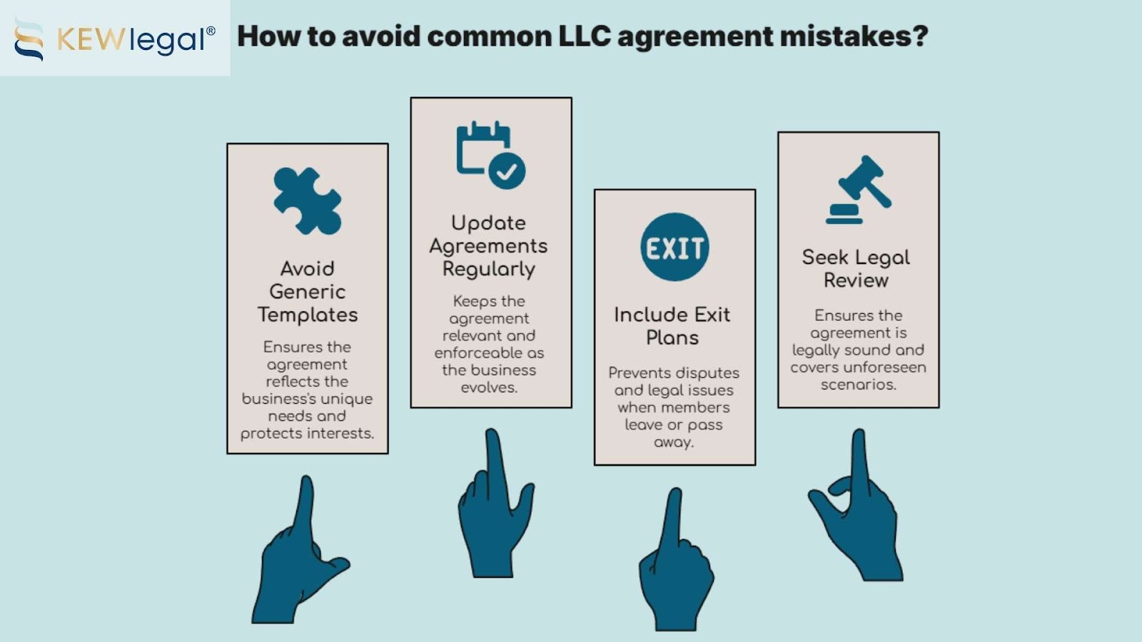 Avoid LLC agreement mistakes: templates, updates, exits, review.