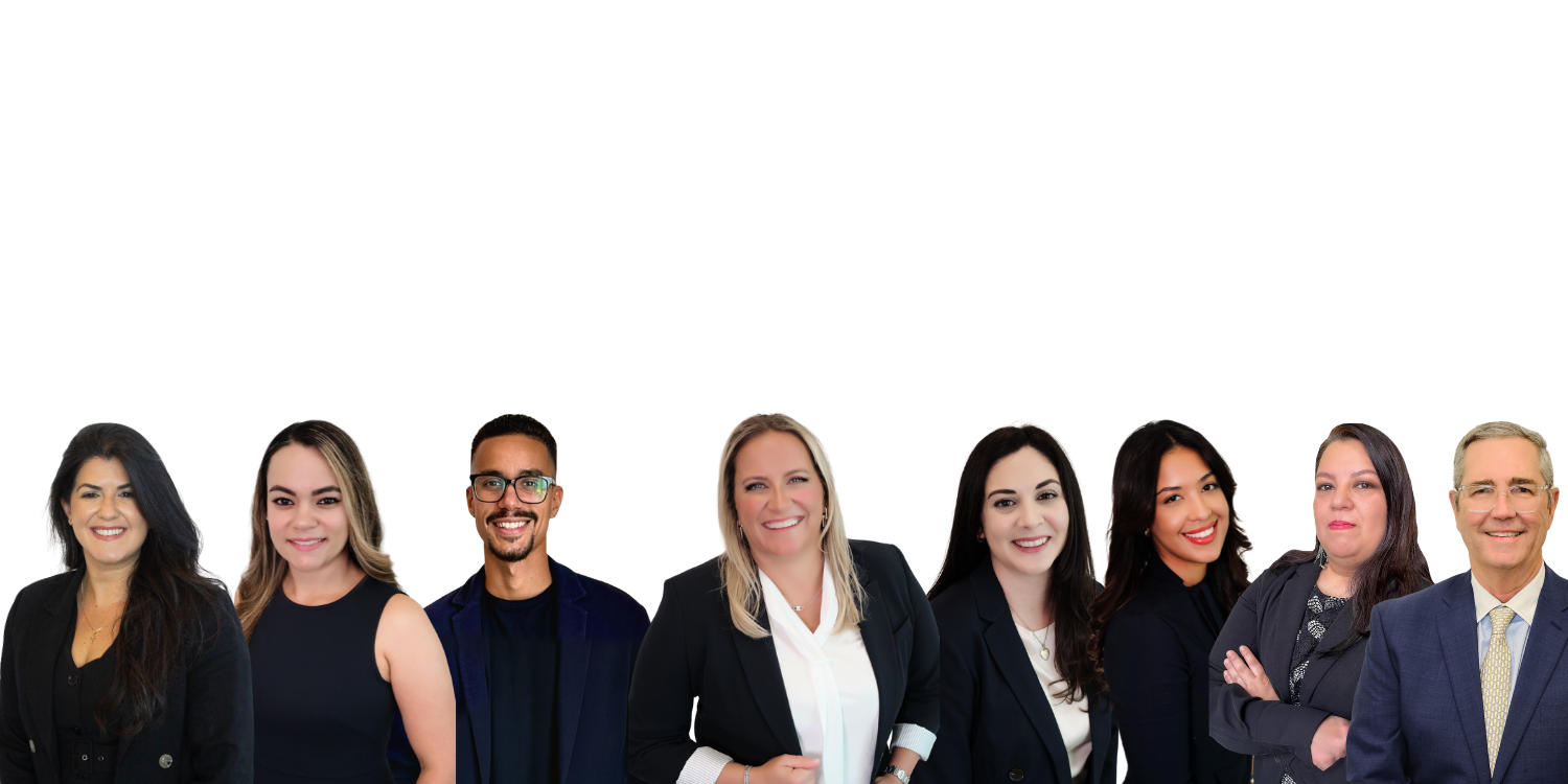 Diverse team of professionals in business attire.