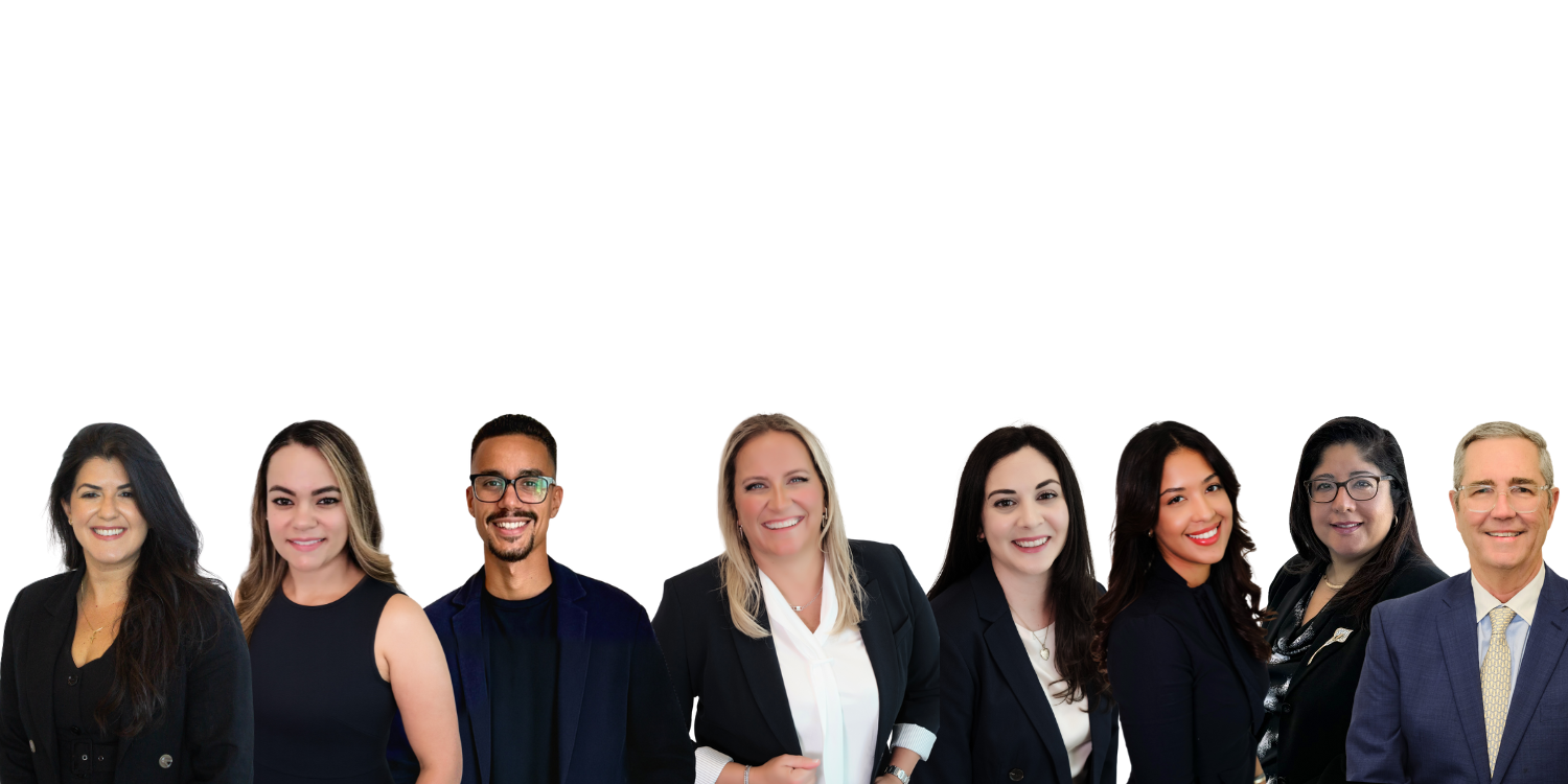 Professional team posing together in business attire