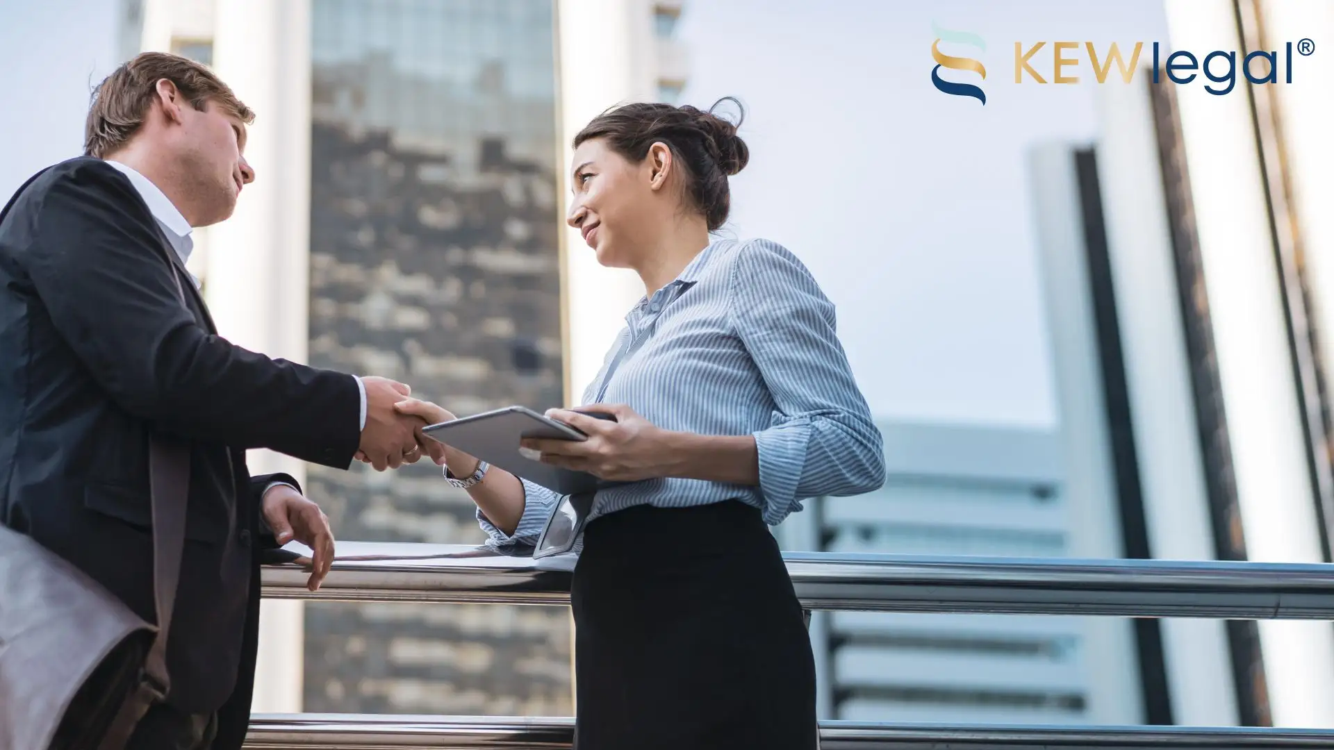 Business handshake between two professionals.